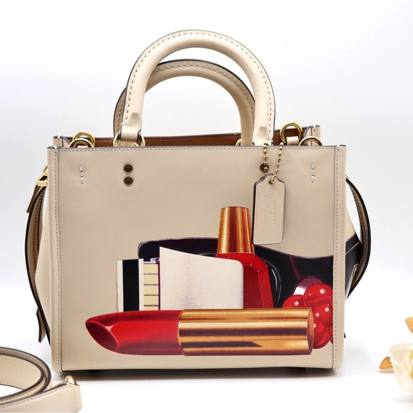 Coach Bags Nwt Authentic Coach X Tom Wesselmann Rogue 25 Cream